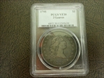 1795 $1 Flowing Hair, 3 Leaves VF30