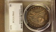 1870 $1 PR63