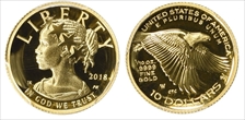 2018-W $10 American Liberty High Relief First Strike PR70DCAM