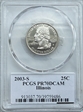 2003-S 25C Illinois PR70DCAM