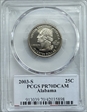 2003-S 25C Alabama PR70DCAM