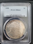 1888 $1 MS64