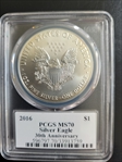 2016 $1 Silver Eagle 30th Anniversary Mercanti Signature MS70