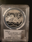 2018-P $1 WWI Centennial First Strike Wreath PR70DCAM