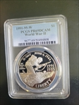 1991-95-W $1 World War II PR69DCAM