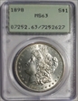 1898 $1 MS63