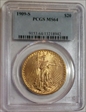 1909-S $20 MS64