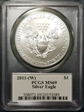 2011-(W) $1 Silver Eagle Struck at West Point MS69