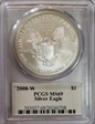 2008-W $1 Burnished Silver Eagle SP69