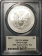 2011 $1 Silver Eagle 25th Anniversary Set First Strike MS69