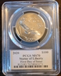 2020 $100 Statue of Liberty First Day of Issue Mercanti Flag Signature MS70
