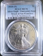 2020-(S) $1 Silver Eagle - Emergency Issue Struck at San Francisco MS70