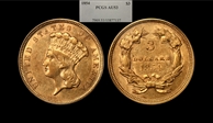 1854 $3 AU53