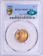 1934 1C MS67+ RD