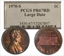 1970-S 1C Large Date PR67RD