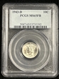 1943-D 10C MS65FB