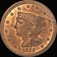 1855 1/2C MS64RB