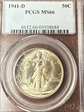 1941-D 50C MS66