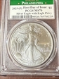 2025-(P) $1 Silver Eagle with Eagle Privy Struck at Philadelphia First Day of Issue MS70