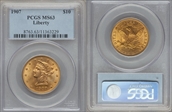 1907 $10 Liberty MS63
