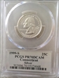 1999-S 25C Connecticut Silver PR70DCAM