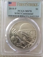 2018-P $1 WWI Centennial First Strike MS70