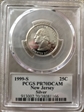 1999-S 25C New Jersey Silver PR70DCAM