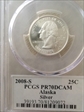 2008-S 25C Alaska Silver PR70DCAM