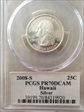 2008-S 25C Hawaii Silver PR70DCAM
