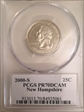 2000-S 25C New Hampshire PR70DCAM
