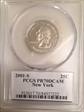 2001-S 25C New York PR70DCAM