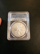 2008-W $1 Burnished Silver Eagle Reverse of 2007 SP70
