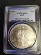 1995 $1 Silver Eagle MS69
