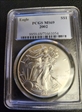 2002 $1 Silver Eagle MS69