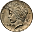 1921 $1 High Relief, Peace MS63