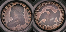 1834 50C Large Date, Large Letters AU58