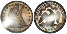 1867 $1 PR63