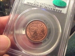 1854 1/2C MS64RB