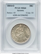 1854-O 50C MS64