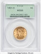 1901-S $5 MS66