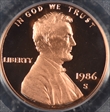 1986-S 1C PR69DCAM