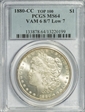 1880-CC $1 VAM 6, 8/7, Low 7 MS64