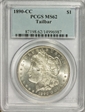 1890-CC $1 Tailbar MS62