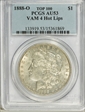 1888-O $1 VAM 4, Hot Lips AU53