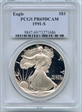 1991-S $1 Silver Eagle PR69DCAM