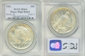 1921 $1 High Relief, Peace MS64