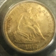 1872-S H10C Mintmark Above Bow MS66