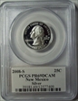 2008-S 25C New Mexico Silver PR69DCAM