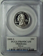 2008-S 25C Oklahoma Silver PR69DCAM
