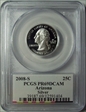 2008-S 25C Arizona Silver PR69DCAM